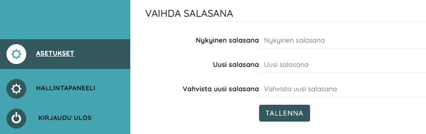 Sähköpostiosoitteen vaihtaminen